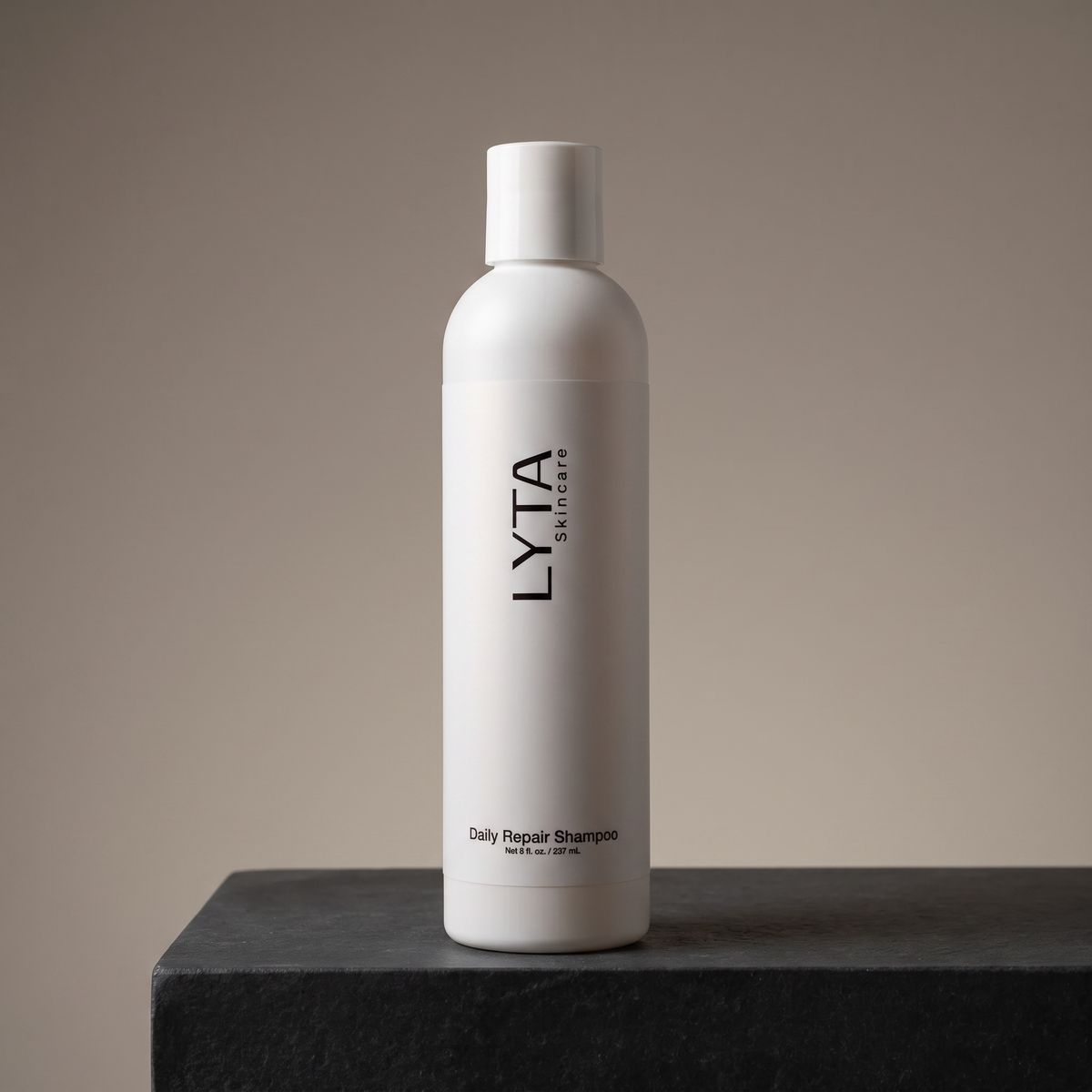 LYTA Daily Repair Shampoo, studio product photograph