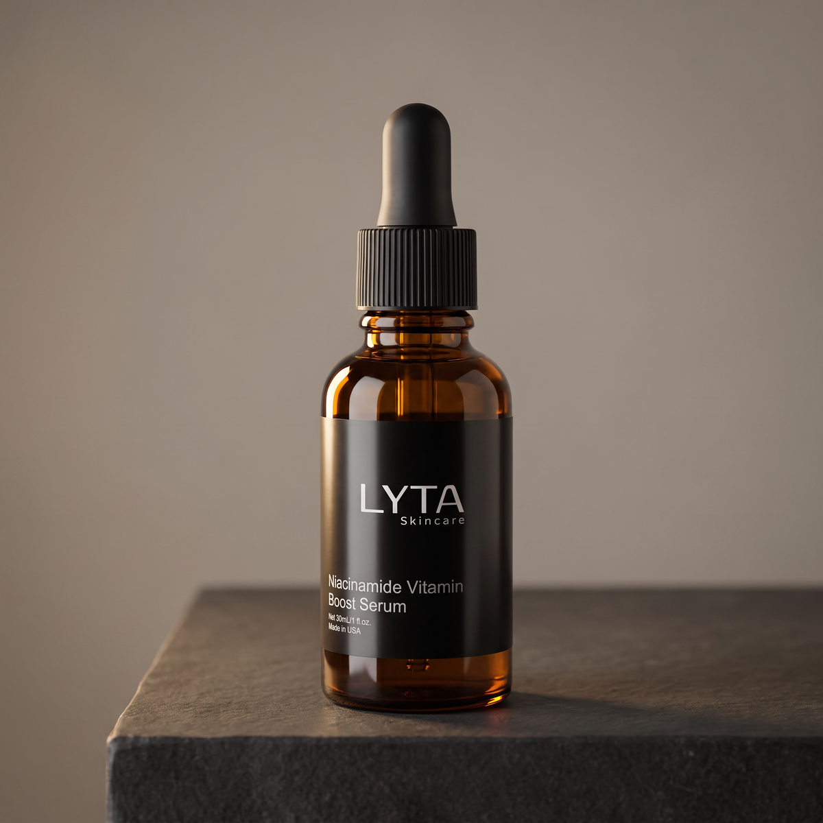 LYTA Niacinamide Vitamin Boost Serum, studio product photograph