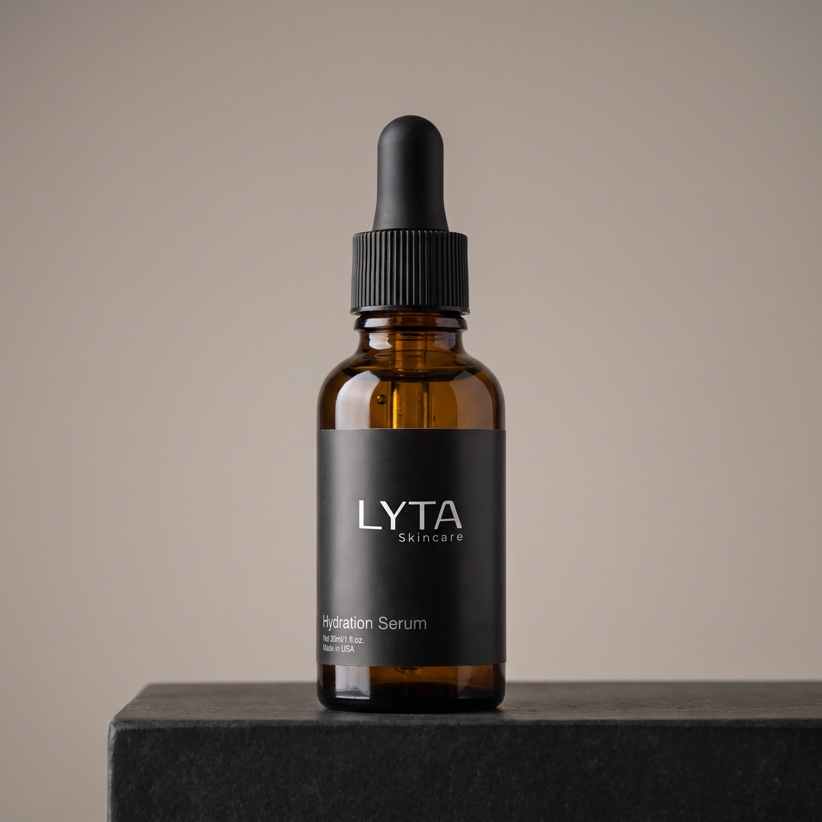 LYTA Hydration Serum, studio product photograph