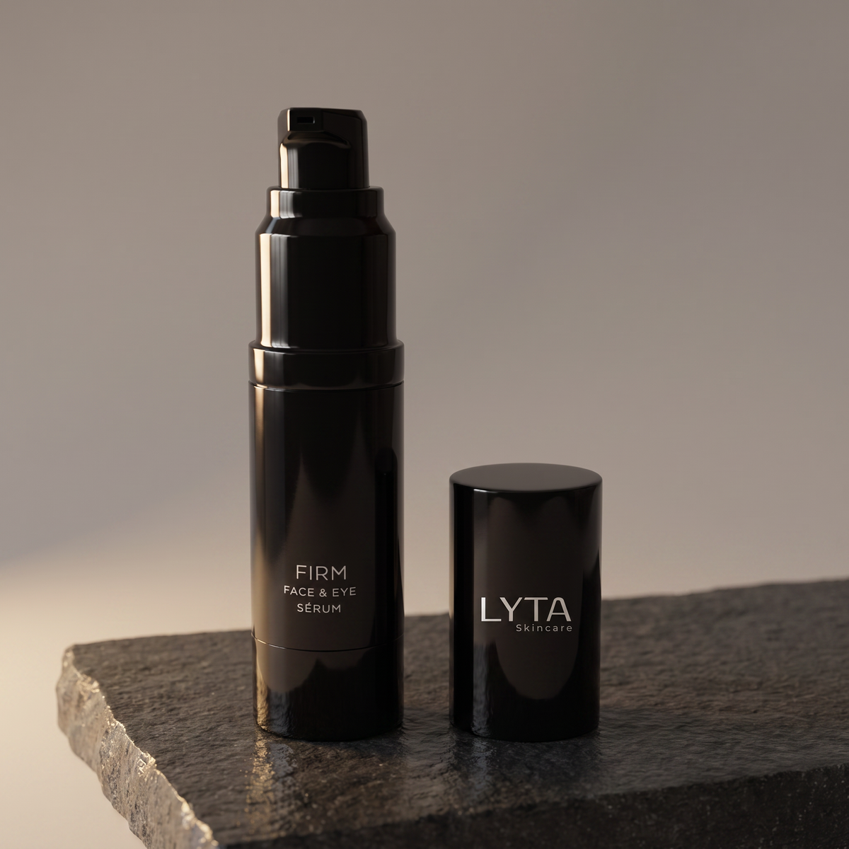 LYTA Firm Serum, studio product photograph